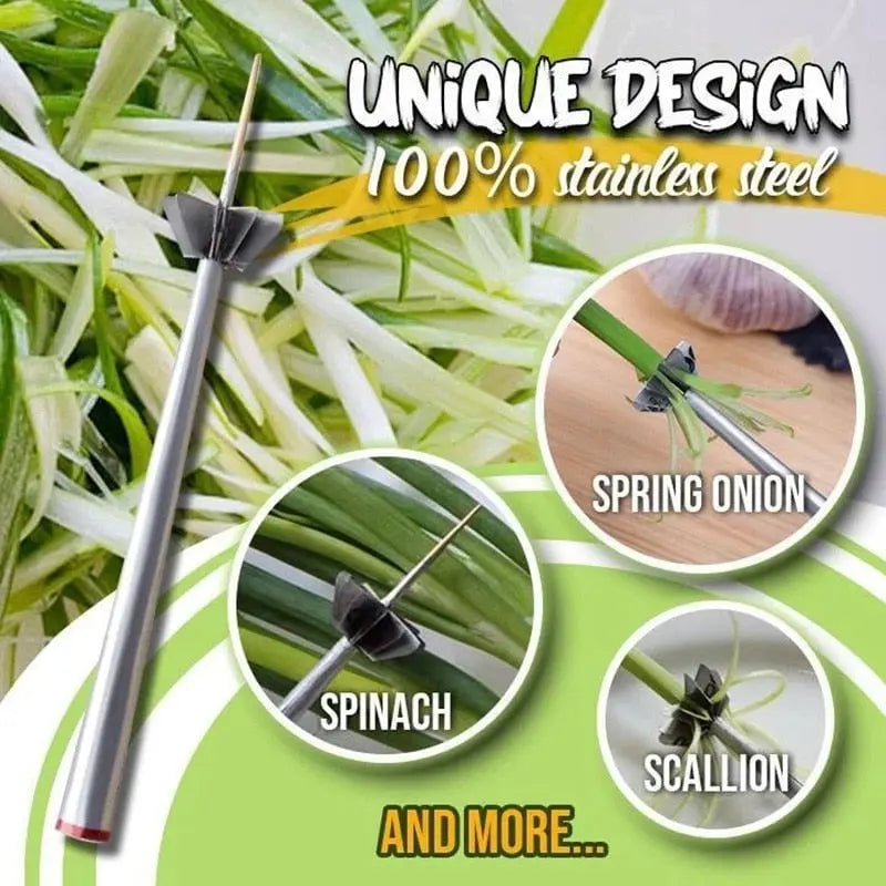 Stainless Steel Onion Slicer – for even strips and decorative presentation