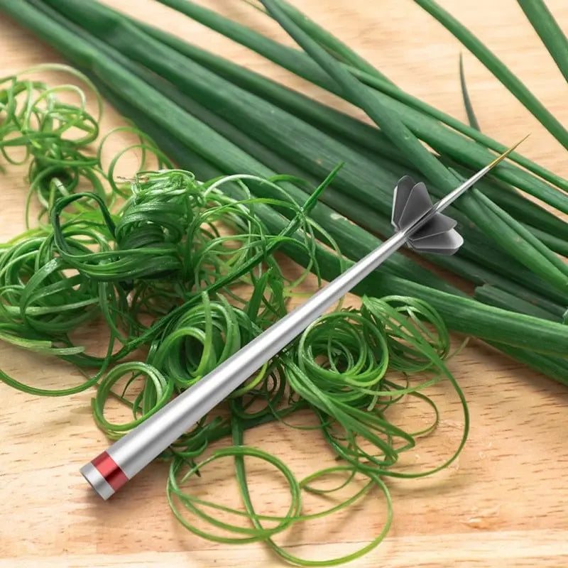 Stainless Steel Onion Slicer – for even strips and decorative presentation