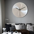 Stainless Steel Wall Clock Large | Modern Design for Living Room