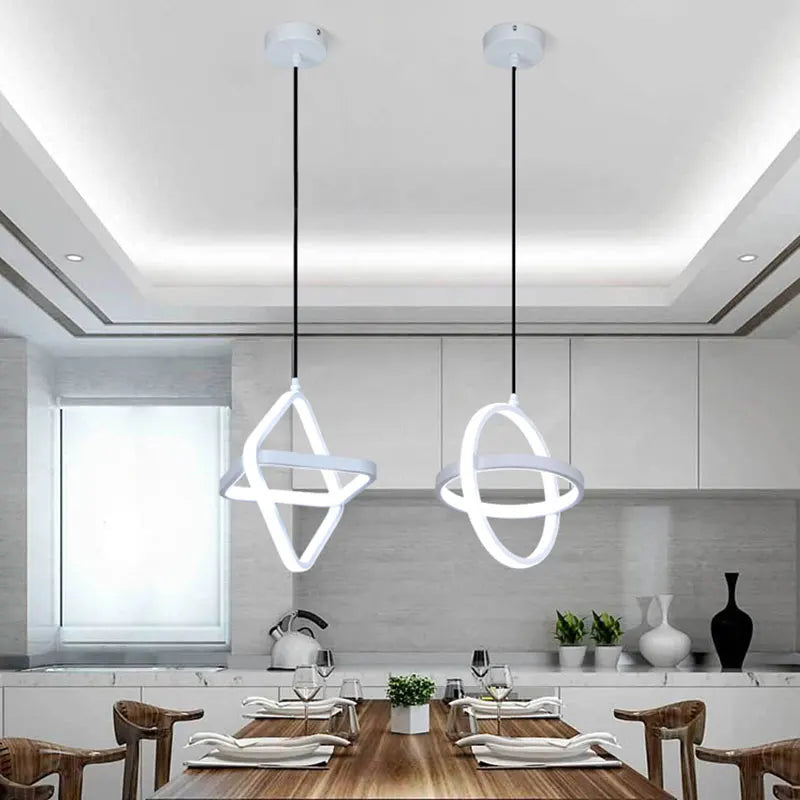 Modern LED Hanging Lamp – Minimalist Pendant Light for Living Room and Dining Room