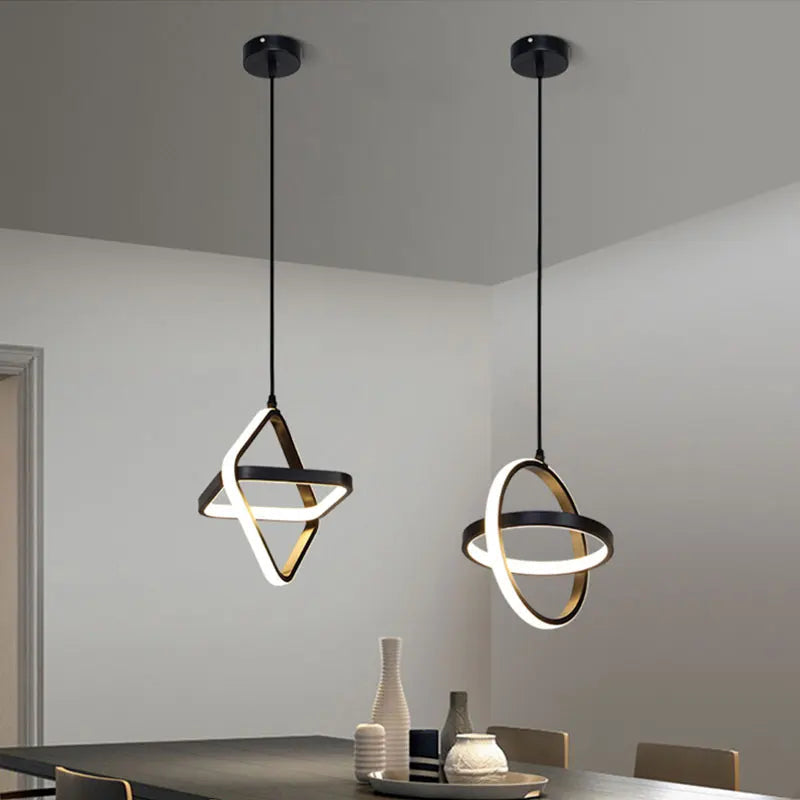 Modern LED Hanging Lamp – Minimalist Pendant Light for Living Room and Dining Room