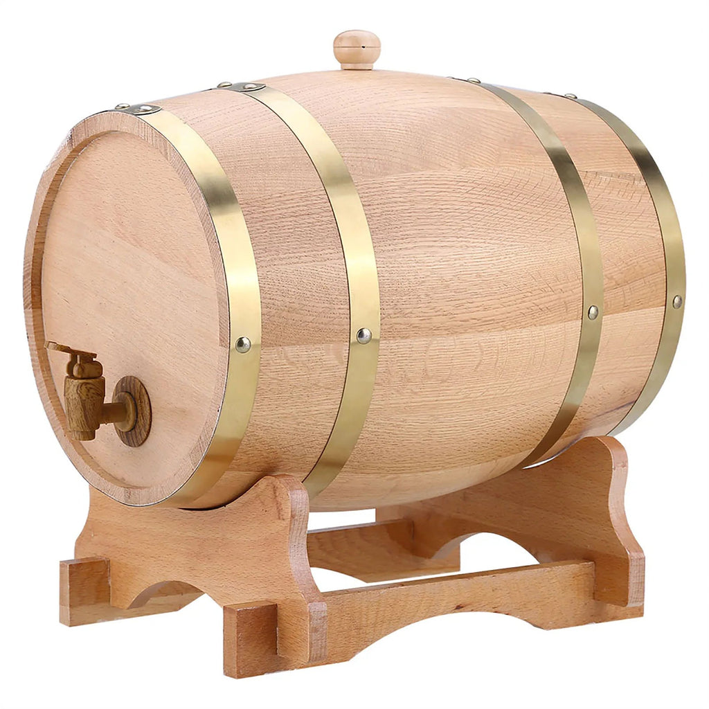 Oak Barrel with Tap | High-Quality Wooden Barrel for Spirits