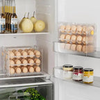 Egg organizer with 3 levels and date display