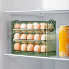 Egg organizer with 3 levels and date display