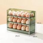Egg organizer with 3 levels and date display