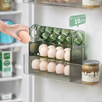 Egg organizer with 3 levels and date display