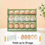 Egg organizer with 3 levels and date display