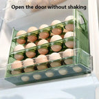 Egg organizer with 3 levels and date display