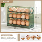 Egg organizer with 3 levels and date display