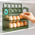 Egg organizer with 3 levels and date display