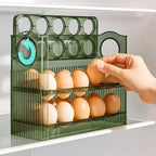 Egg organizer with 3 levels and date display