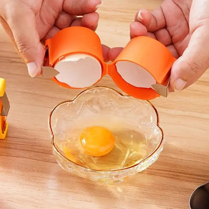 Egg opener & egg yolk separator