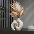 Unique Round Hollow 2-in-1 Nordic Ceramic Vase