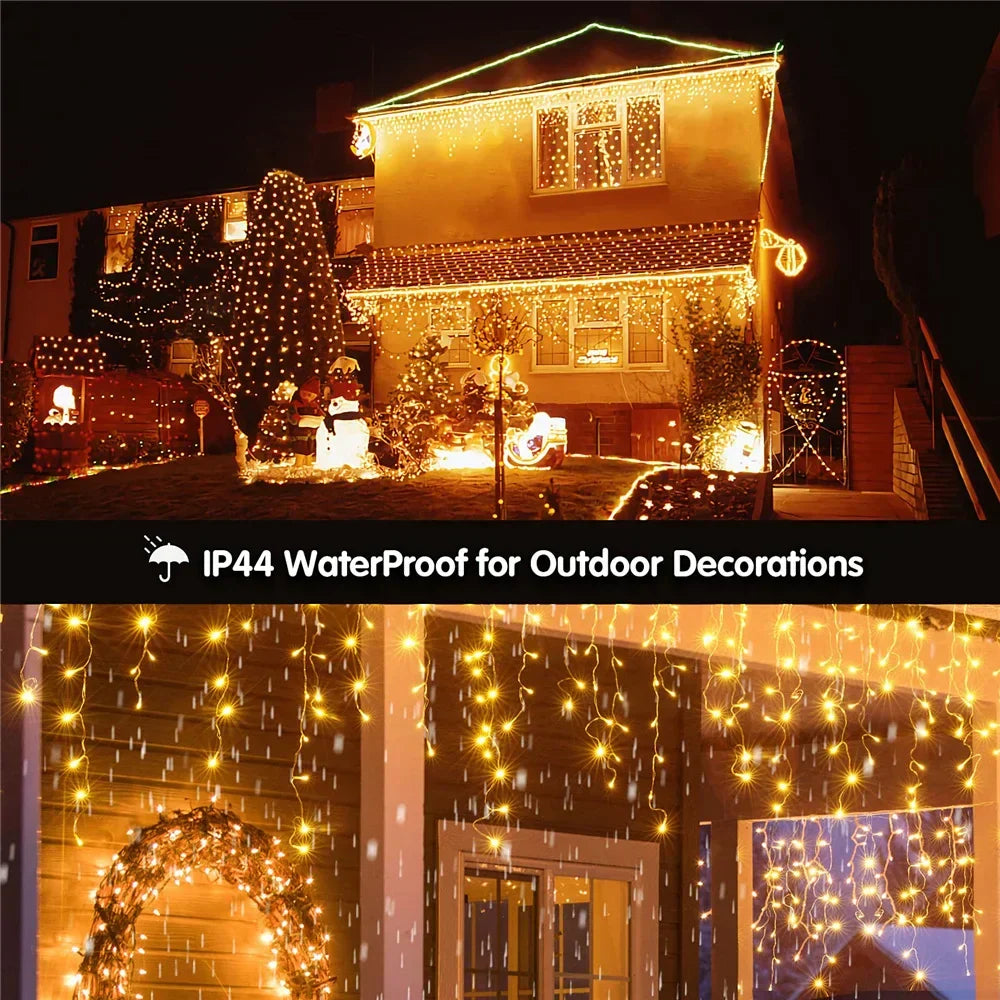 Icicle Light Curtain | LED Christmas Decoration Outdoor