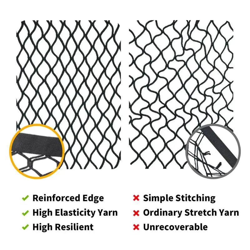 Elastic Luggage Net with Sturdy Carabiners