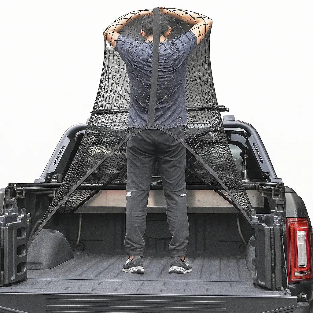 Elastic Luggage Net with Sturdy Carabiners