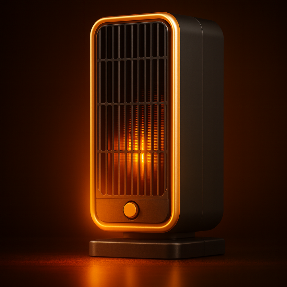 Electric Space Heater Portable Ceramic 500W Quiet Square Tip Over Protection