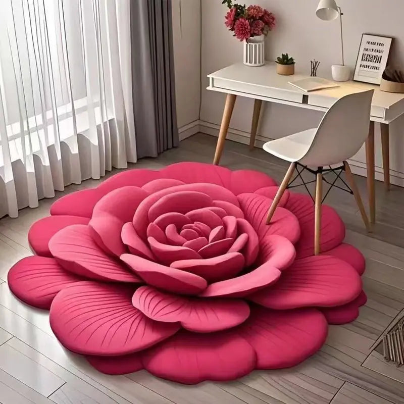 Elegant Floral Floor Mat – Choose between soft plush or quick-drying diatomite surface