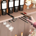 Elegant wine glass holder for undercounter installation