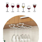 Elegant wine glass holder for undercounter installation