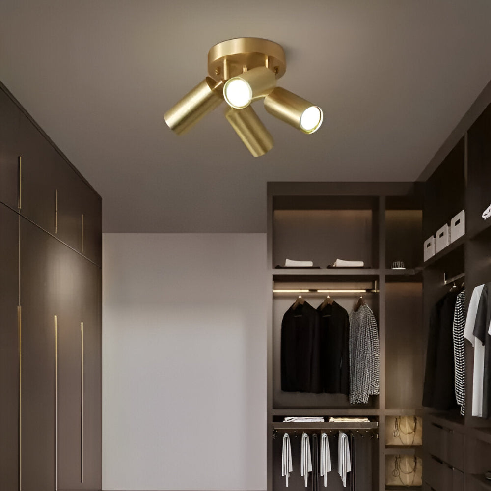Brass LED Ceiling Lamp Modern Design