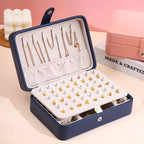 Elegant Leather Jewelry Box for Rings and Earrings