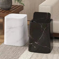Elegant trash can in marble design with swing lid
