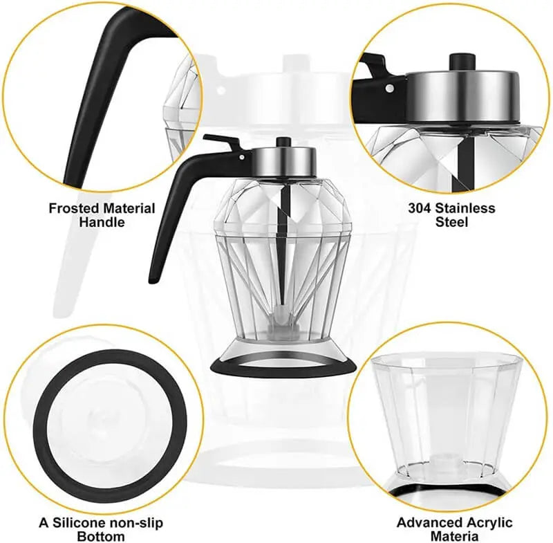 Elegant OIL & syrup dispenser made of glass – For clean pouring with style