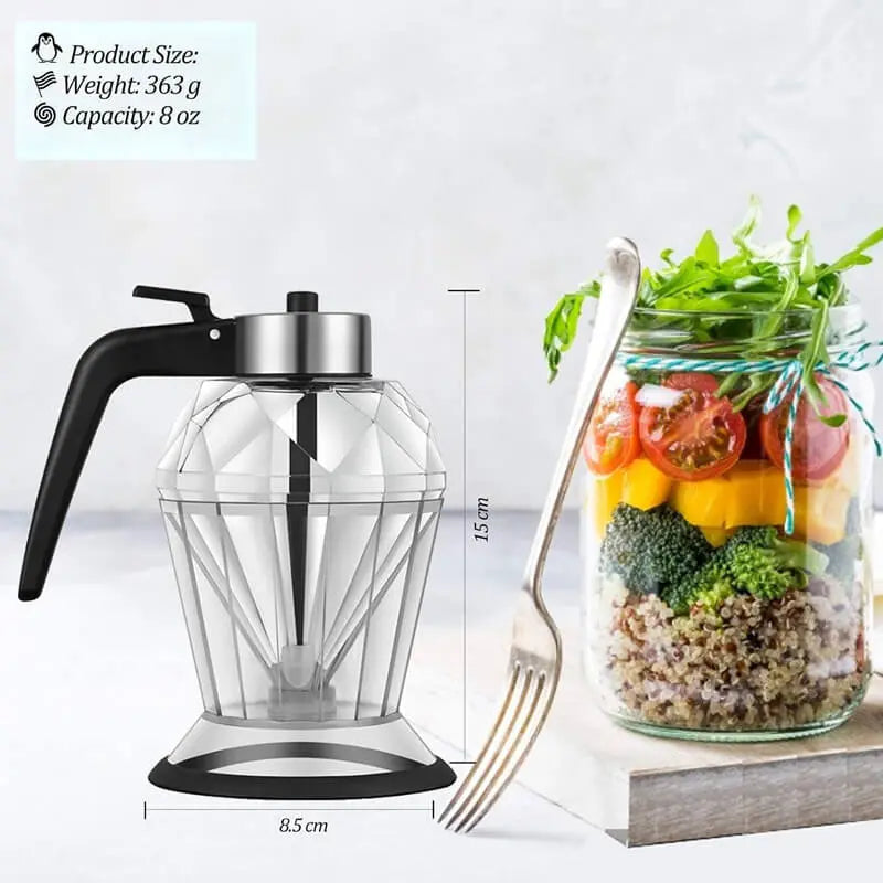 Elegant OIL & syrup dispenser made of glass – For clean pouring with style