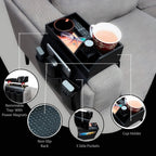 Elegant Sofa Armrest Tray with Organizer for Drinks and Accessories