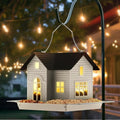 Solar-Bird Feeder House with LED Light