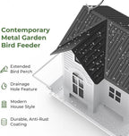 Solar-Bird Feeder House with LED Light