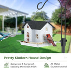 Solar-Bird Feeder House with LED Light