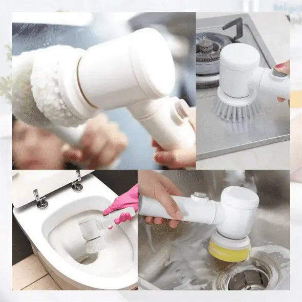 Electric Redary brush with 360° brush heads for effortless cleaning