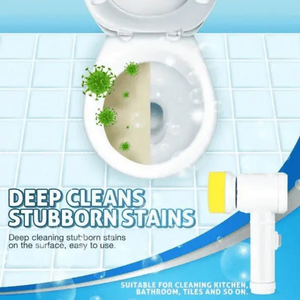 Electric Redary brush with 360° brush heads for effortless cleaning