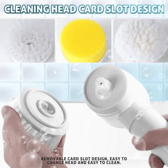 Electric Redary brush with 360° brush heads for effortless cleaning