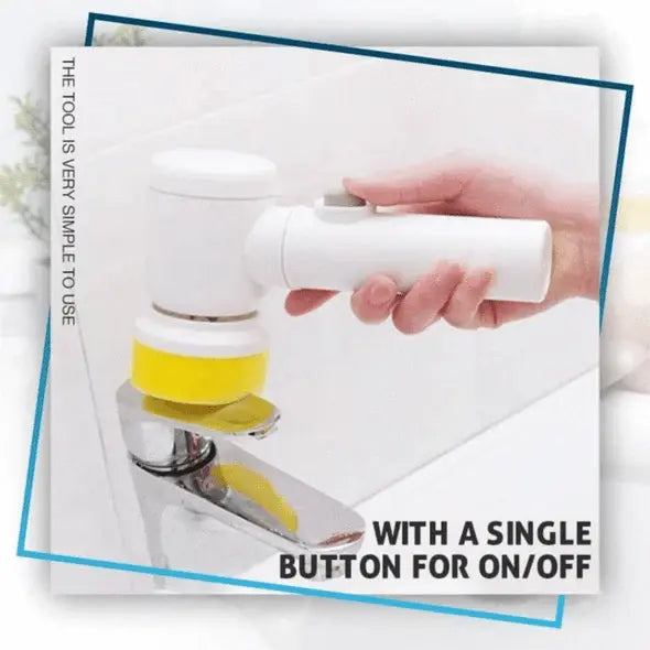 Electric Redary brush with 360° brush heads for effortless cleaning