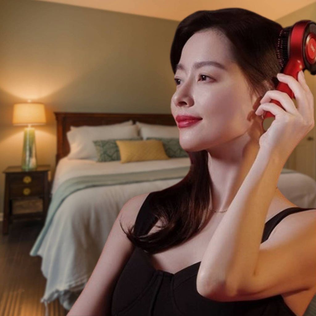 Electric Scalp Massage Brush with LED Light Therapy - GlowScalp