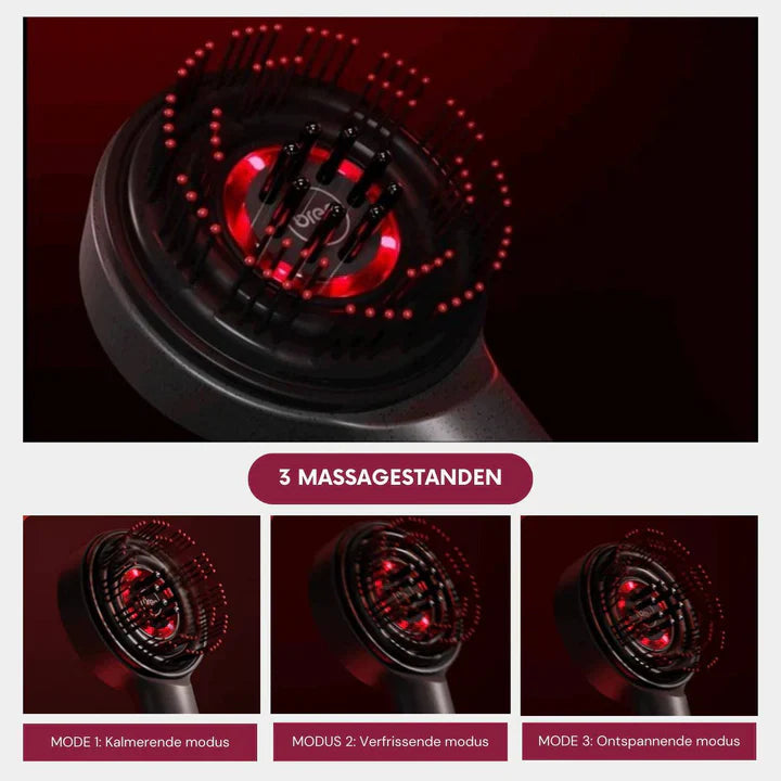 Electric Scalp Massager Brush with LED Light Therapy