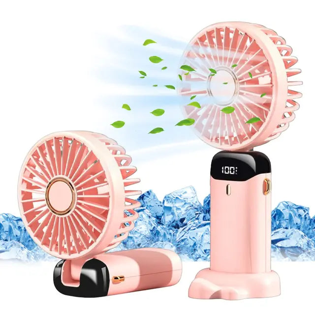 Practical fan with phone holder