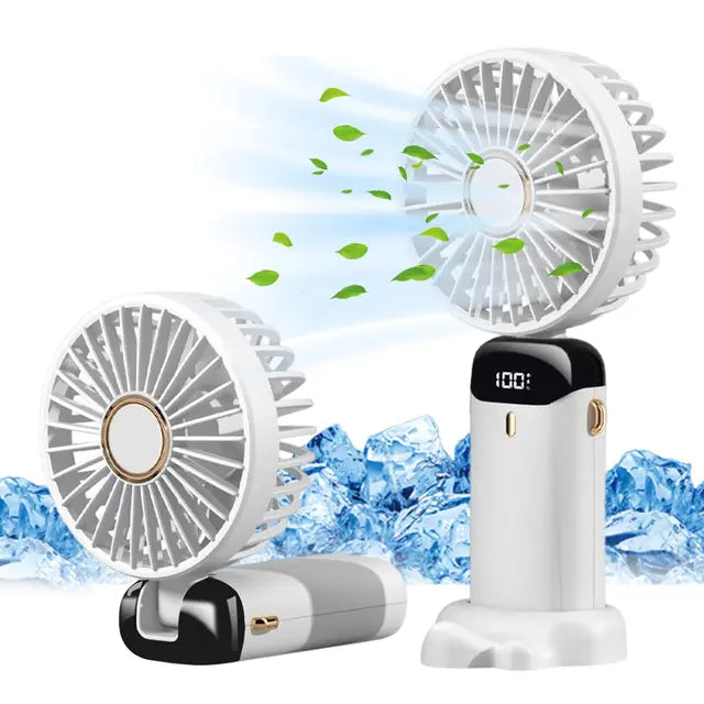 Practical fan with phone holder