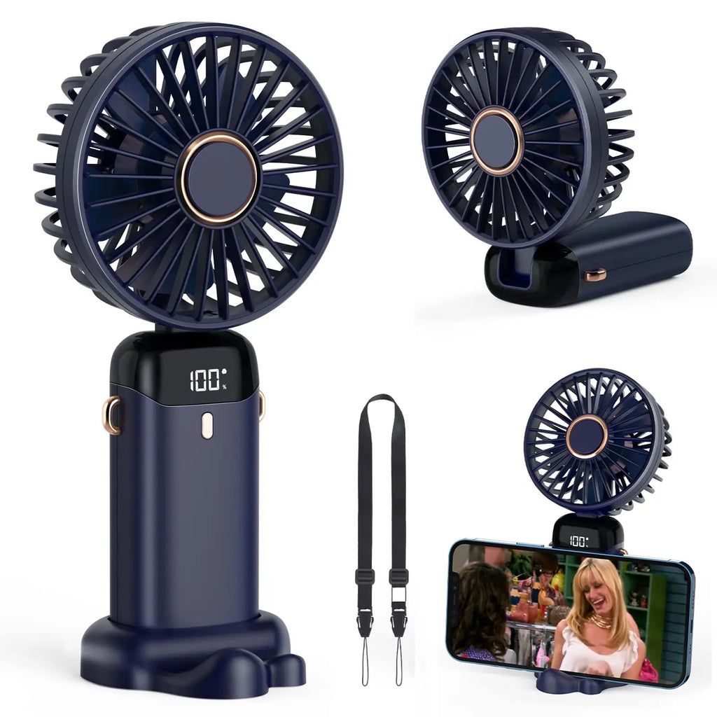 Practical fan with phone holder