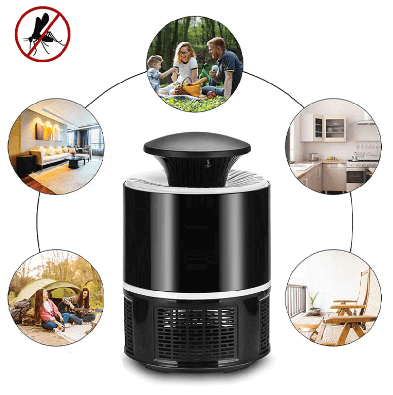 Quiet UV mosquito lamp with USB & anti-shock system