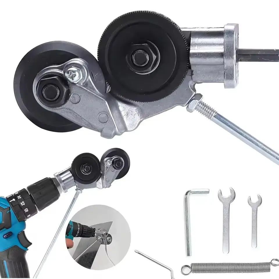 Metal cutter for drill machines – Cuts precisely sheet metal, aluminum & plastic