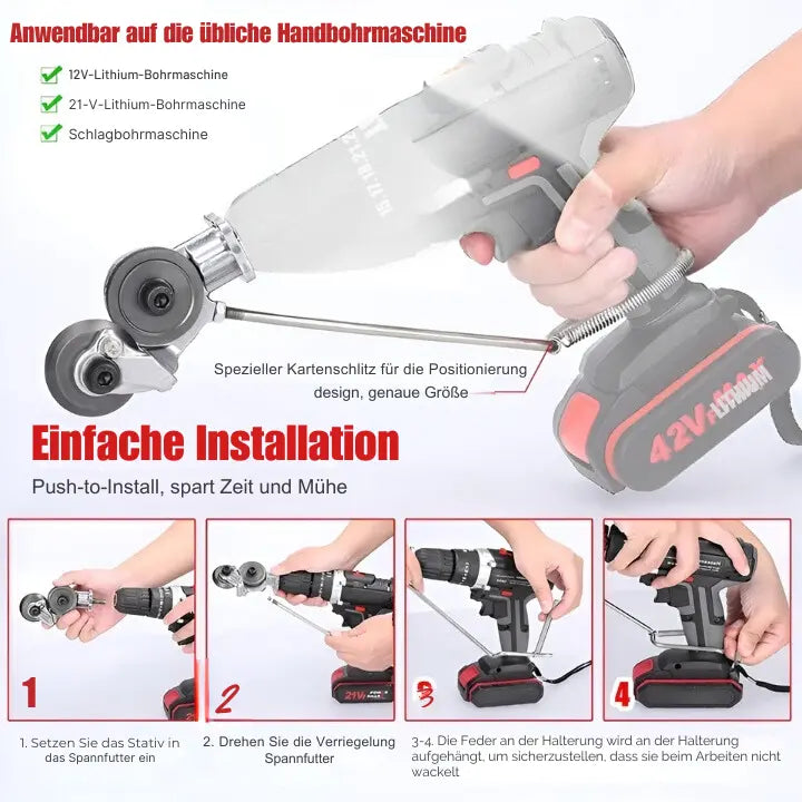 Metal cutter for drill machines – Cuts precisely sheet metal, aluminum & plastic