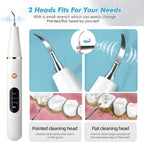 Ultrasonic Teeth Cleaning Device | 38 kHz Ultrasound, LED Light & USB Fast Charging for Home Dental Care