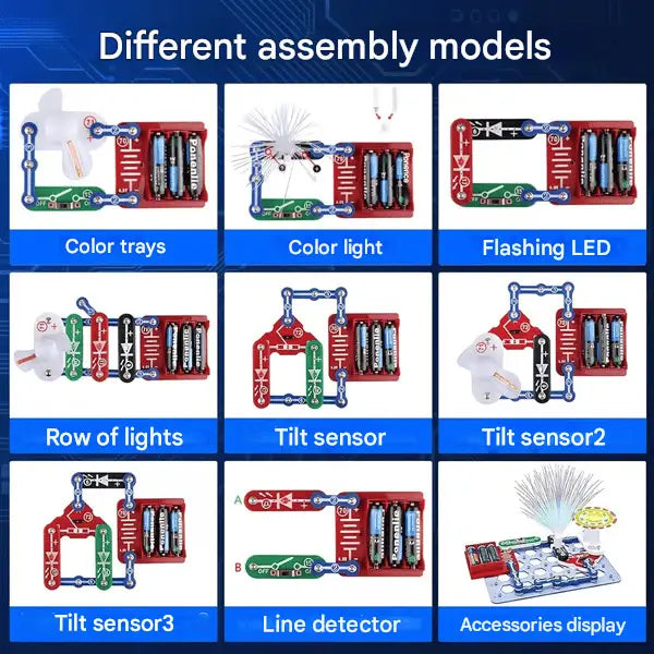 Electronic learning kit for children with 300 experiments