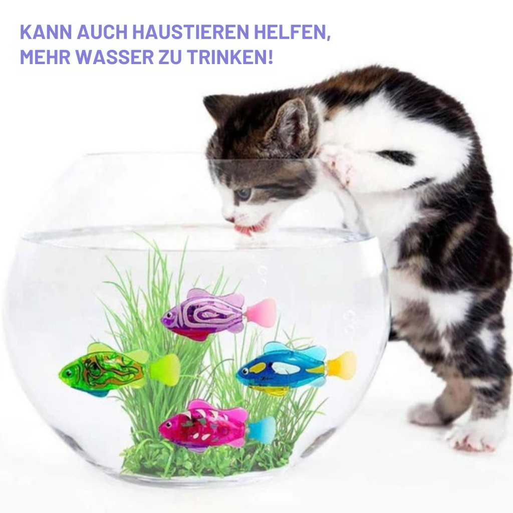 Electronic swimming fish with LED light