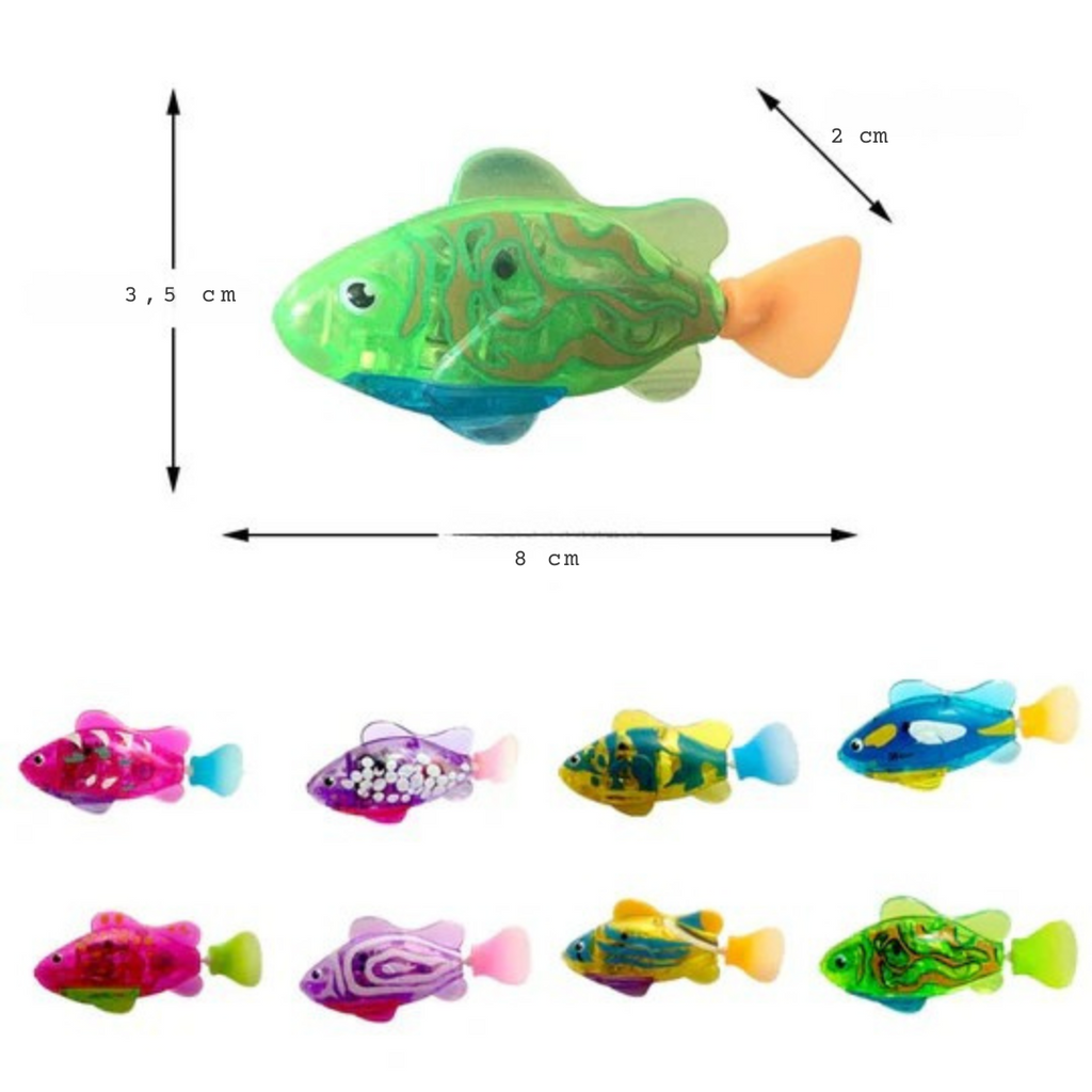 Electronic swimming fish with LED light