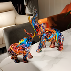 ColorPower Elephant Statue – Decorative Statue with Lively Patterns